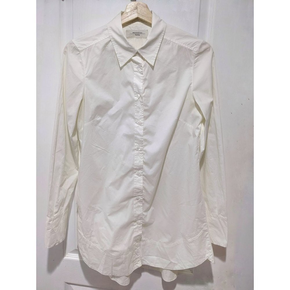 Weekend MaxMara | Pleat-back poplin blouse in cream